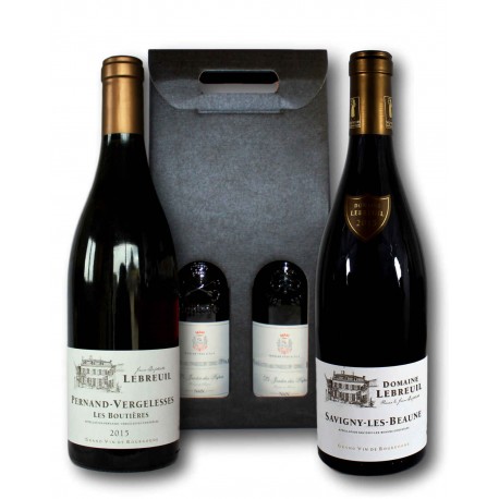 Coffret Cadeau Bourgogne rouge : Pernand-Vergelesses et Savigny-les-Beaune LEBREUIL
