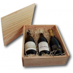 Coffret Cadeau en Bois "Prestige" - Côte-Rôtie / Condrieu / Champagne