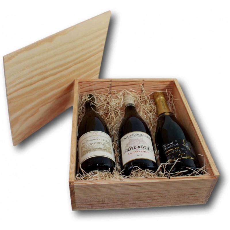 Coffret Cadeau prestige Côte-RôtieCondrieu Champagne