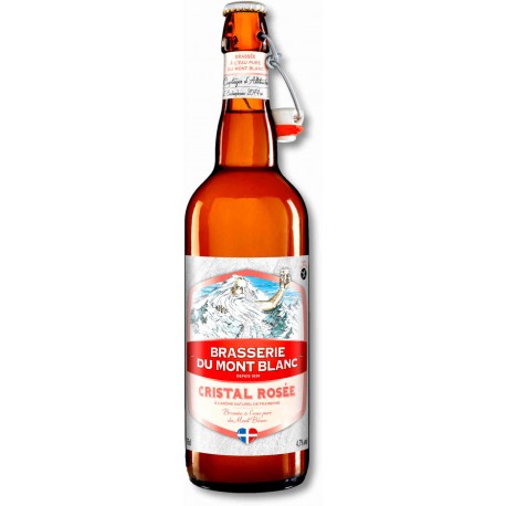 Bière 75cl. CRISTAL ROSÉE (Framboise) - Brasserie Mont Blanc