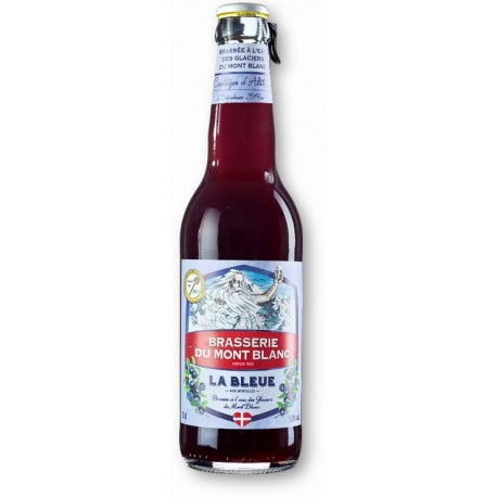 Bière 33cl. Bleue aux Myrtilles - Brasserie du Mont Blanc