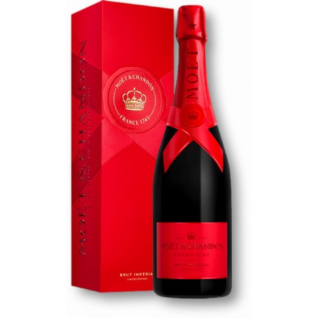 Champagne MOET & CHANDON Édition limitée rouge en coffret - Brut impérial
